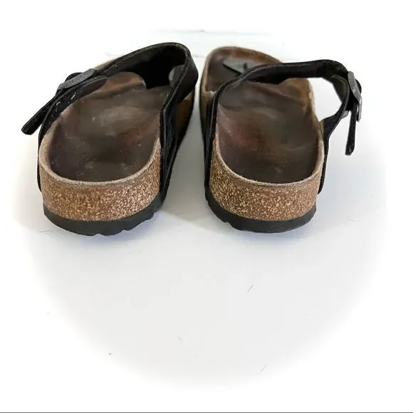 Birkenstock Gizeh Women’s Leather Sandals Black Size 36 5-5.5 - Picture 5 of 7